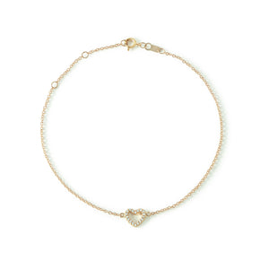 Diamond Heart chain Bracelet