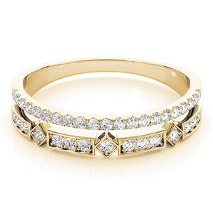 Double Row Fashion Diamond Ring