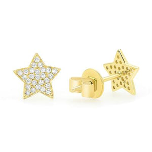 Large Star Diamond Earrings