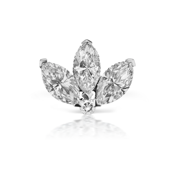 Marquise Lotus Diamond Earrings