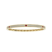 Emerald and Diamond Pave Bangle Bracelet