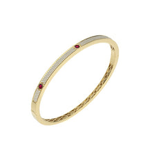 Emerald and Diamond Pave Bangle Bracelet