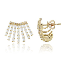 SAMPLE SALE Baguette Wrap Huggie Earrings