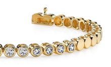 Diamond Bezel Disk Bracelet Centered