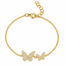 SAMPLE SALE Pave Diamond Two Butterfly Bracelet
