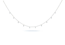 SAMPLE SALE Bezel Drop Dangle Diamond Choker Station Necklace