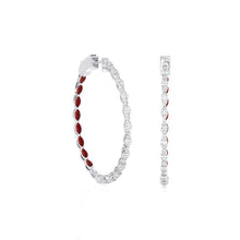 Emerald Gemstones Diamond Inside Out Hoop earrings