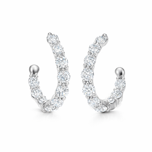 Inside-out Diamond Twist Hoop Earrings