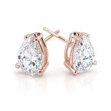 Lab Grown Pear Shape Stud Earrings