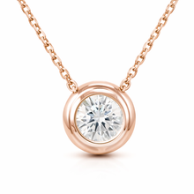 Diamond Double Large Bezel Solitaire Necklace