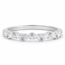 Alternating Marquise and Round Diamond Wedding Band