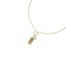 Engravable Dog Tag Pendant with Diamond Halo