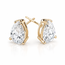 Lab Grown Pear Shape Stud Earrings