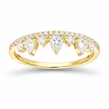 Crown Diamond Wedding Band