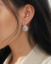 Baguette starburst Diamond Drop Earrings