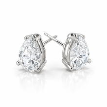 Lab Grown Pear Shape Stud Earrings