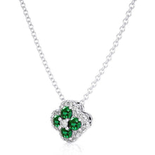 Emerald Clover Diamond Necklace