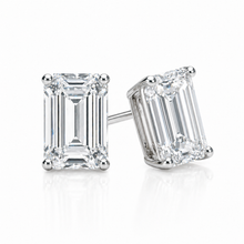 Lab Grown Emerald Cut Stud Earrings