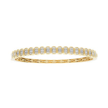 Illusion baguette Diamond Bangle Bracelet