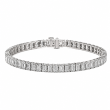 Lab Grown Emerald Diamond Tennis Bracelet
