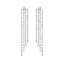 Multi Shape Diamond Cascade Chandelier Drop Earrings