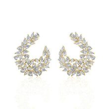 Multi Shape cluster Diamond Earrings