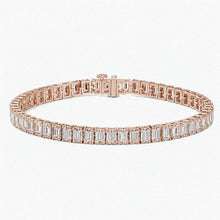Lab Grown Emerald Diamond Tennis Bracelet