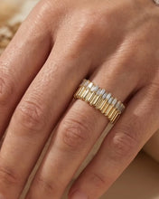 Baguette Art Deco Stackable Wide Diamond Ring