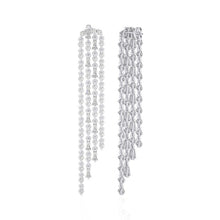 Multi Shape Diamond Cascade Chandelier Drop Earrings