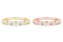 Alternating Marquise and Round Diamond Wedding Band
