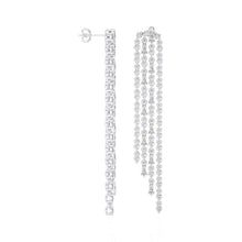 Multi Shape Diamond Cascade Chandelier Drop Earrings