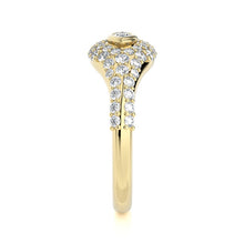 Evil Eye Marquise Pave Signet Diamond Ring