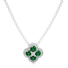 Emerald Clover Diamond Necklace