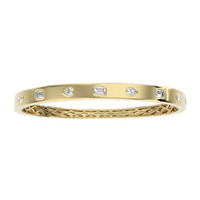 Multi Shape Diamond Bangle Bracelet