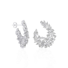 Multi Shape cluster Diamond Earrings