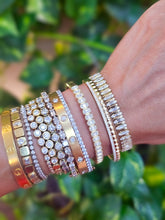 Illusion baguette Diamond Bangle Bracelet