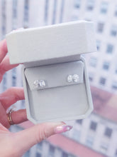 Lab Grown 4ct Toi Et Moi Emerald and Oval Stud Earrings