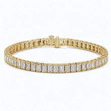 Lab Grown Emerald Diamond Tennis Bracelet