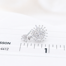 Baguette starburst Diamond Drop Earrings