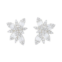 Diamond butterfly cluster earrings