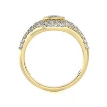 Evil Eye Marquise Pave Signet Diamond Ring