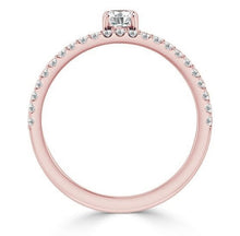 Rose Gold Floating Stackable Diamond Pave Ring