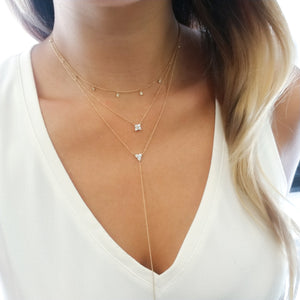 Lariat Diamond Y Necklace