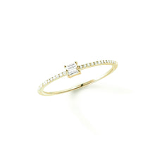 Stackable Micro Pave Baguette Diamond Band