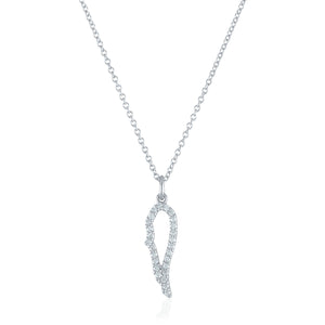 Angel Wing Diamond Pendant Necklace