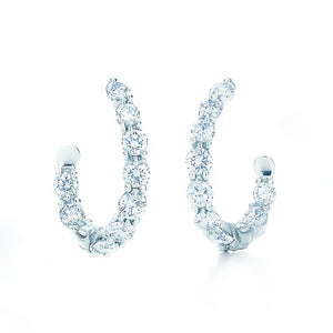 Inside-out Diamond Twist Hoop Earrings