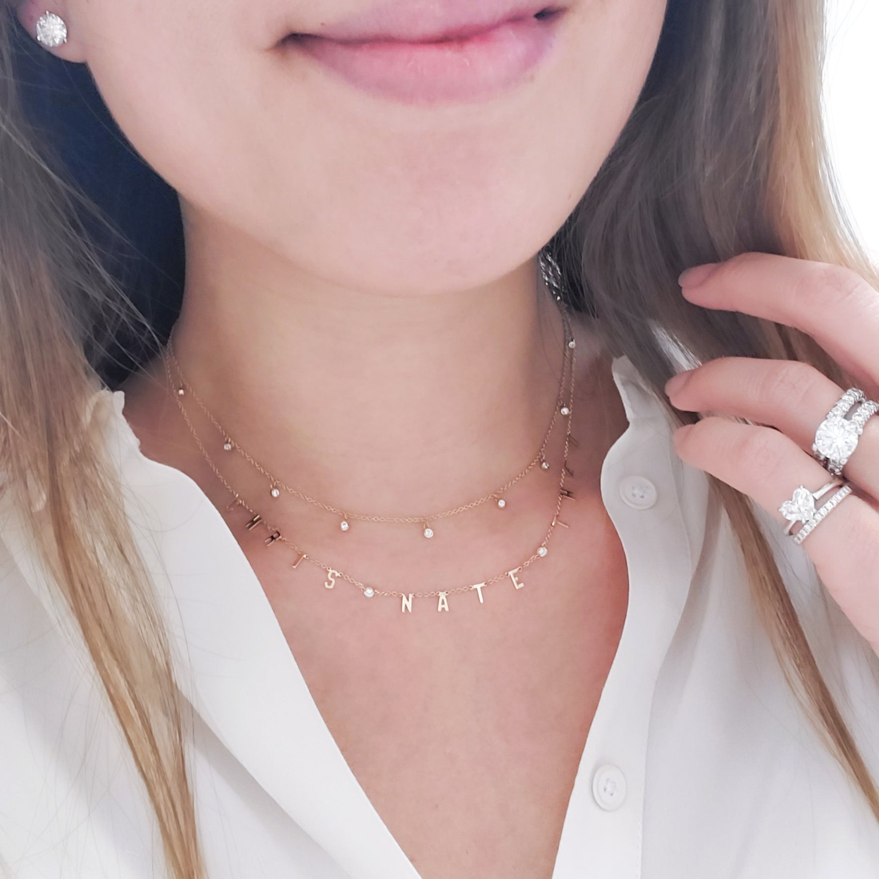 Mini Dainty Initial Name Necklace – Gempress® - Main Image