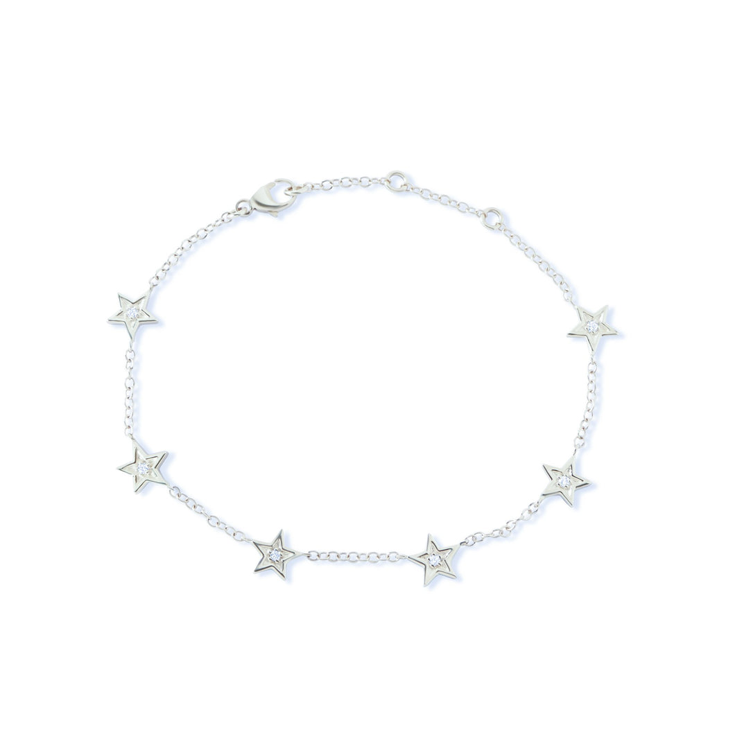 Celeste Diamond Star Station Bracelet