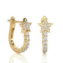 Diamond Star Huggie Earrings