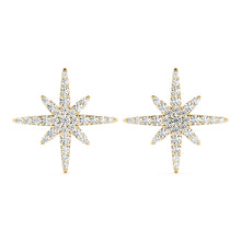 Starburst Star Diamond Earrings